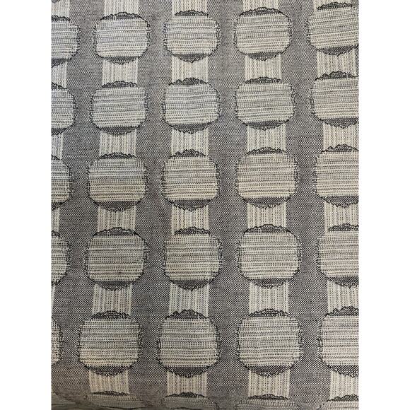 Grey Mod Geometric Circles Medium Weight Brocade Fabric 56” Width 1.6 Yards - Picture 1 of 3